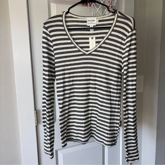 Anthropologie x Michael Stars Made in USA Knit Striped Long Sleeve Sise M / L - Picture 1 of 8